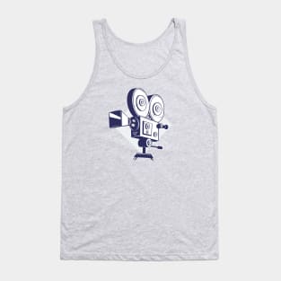 Retro Film Camera Movie Camera // Vintage Filmmaking Tank Top